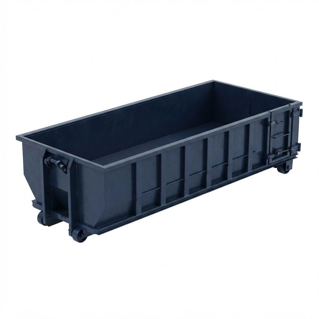 Pantone 654 C roll-off dumpster
